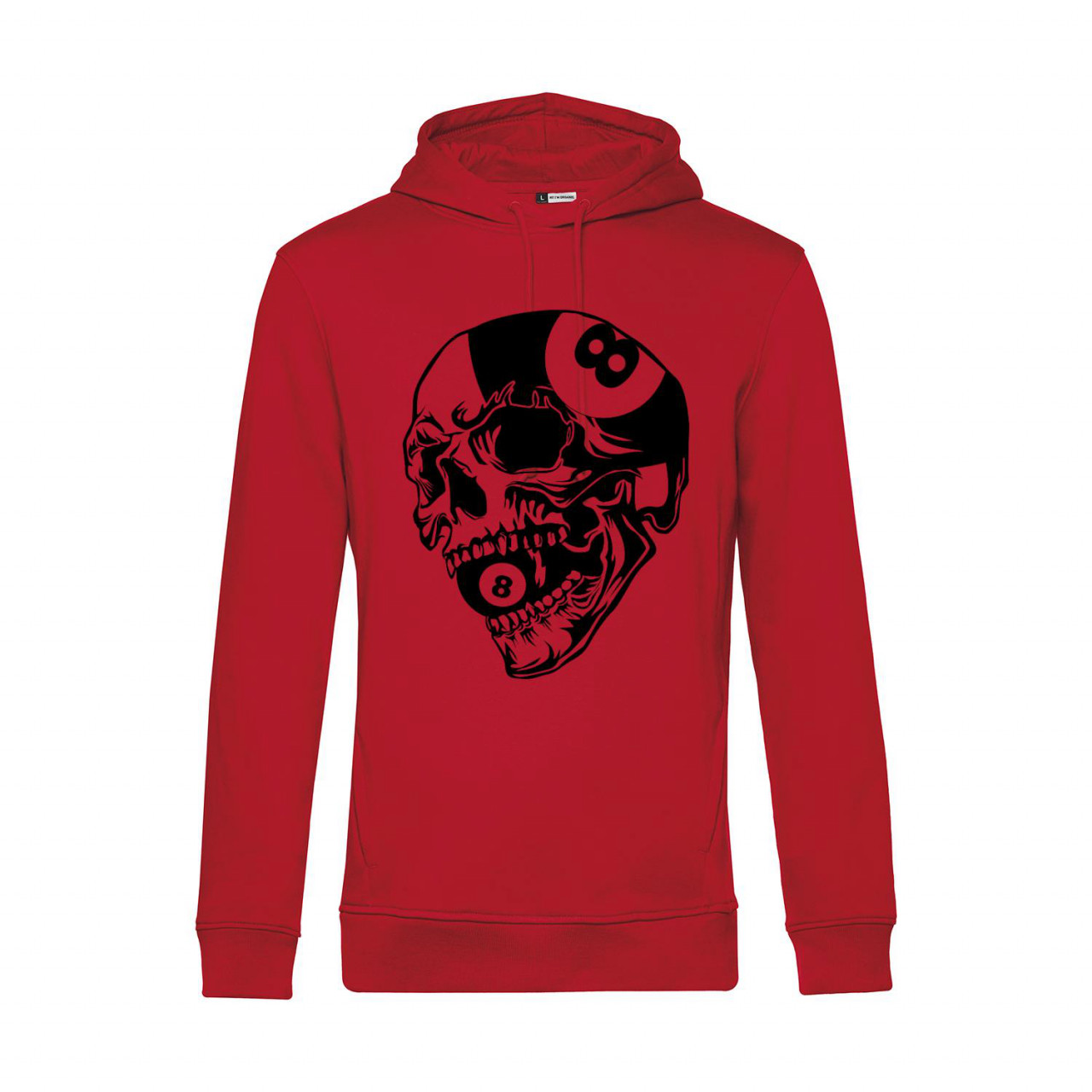 Bild von Nachhaltiger Hoodie Herren Billard 8 Ball Totenkopf