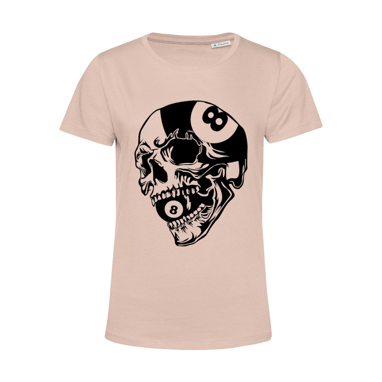 Bild von Nachhaltiges T-Shirt Damen Billard 8 Ball Totenkopf