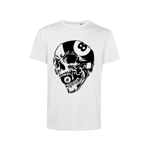 Bild von Nachhaltiges T-Shirt Herren Billard 8 Ball Totenkopf