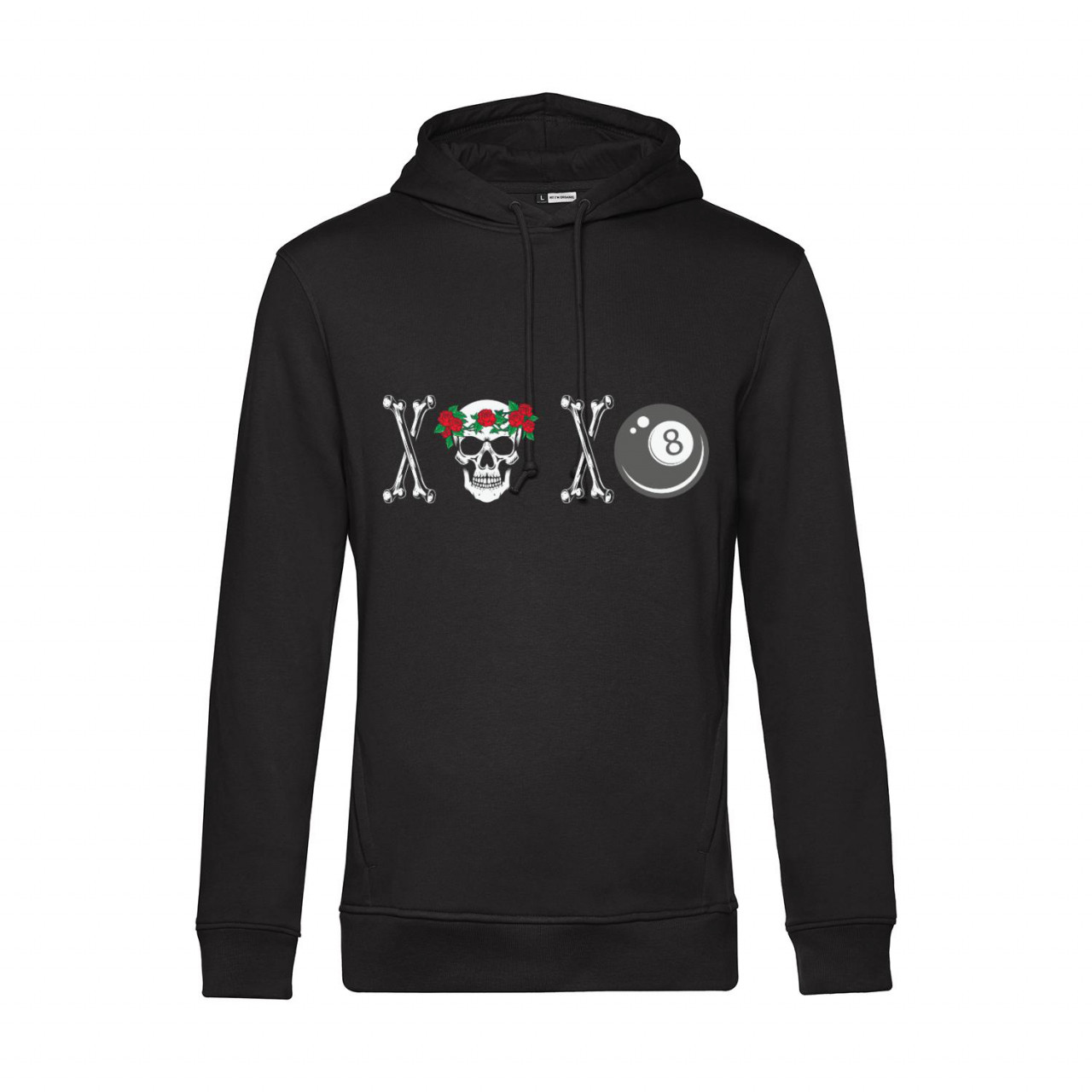 Bild von Nachhaltiger Hoodie Herren Billard Skelett