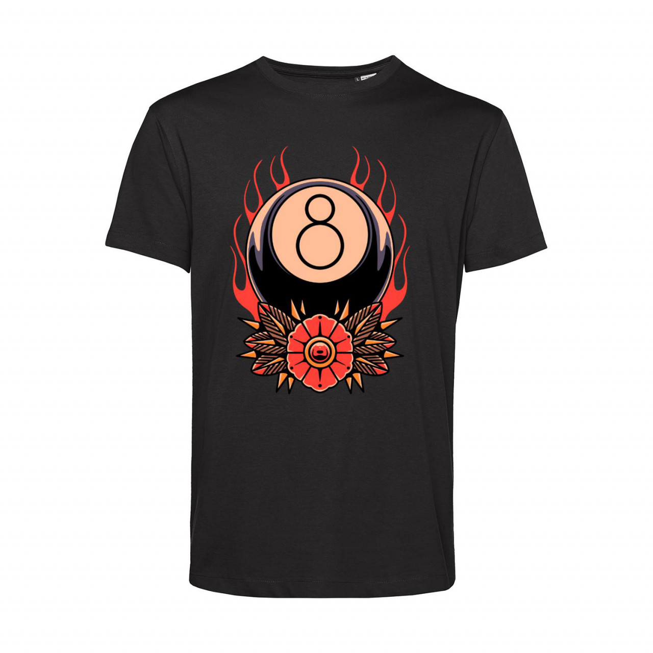 Bild von Nachhaltiges T-Shirt Herren Billard Eight on fire