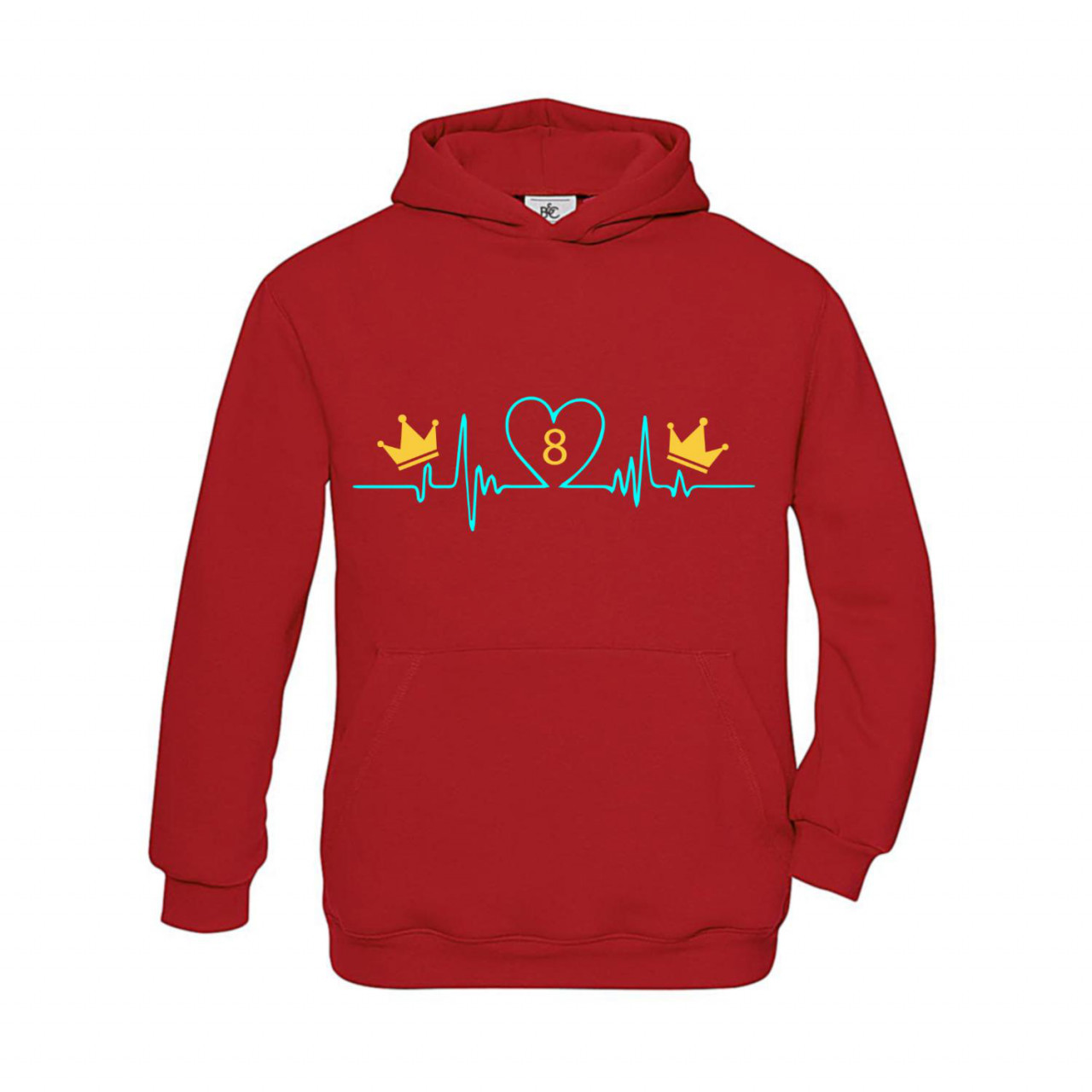 Bild von Hoodie Kinder Billard Heartbeat Crowns