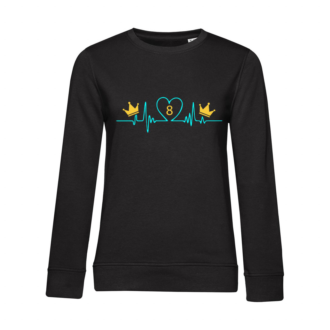 Bild von Nachhaltiges Sweatshirt Damen Billard Heartbeat Crowns