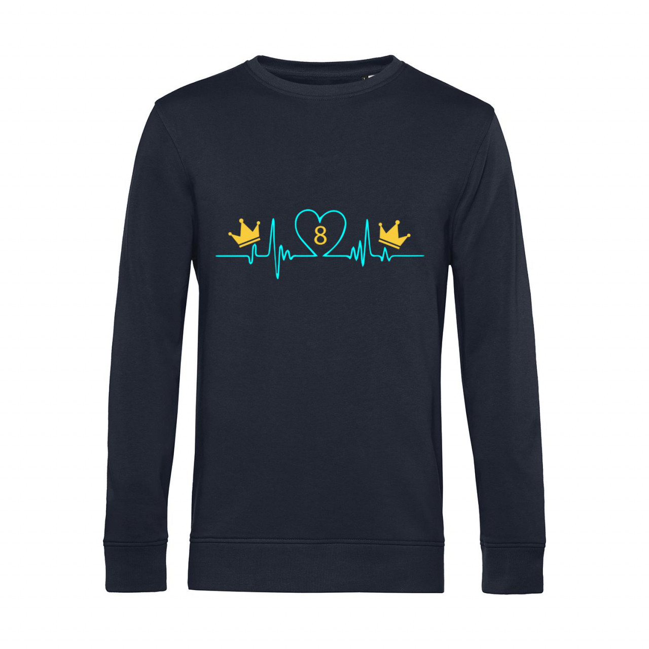 Bild von Nachhaltiges Sweatshirt Herren Billard Heartbeat Crowns