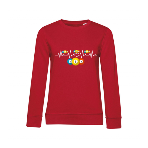 Bild von Nachhaltiges Sweatshirt Damen Billard Heartbeat farbige Kugeln