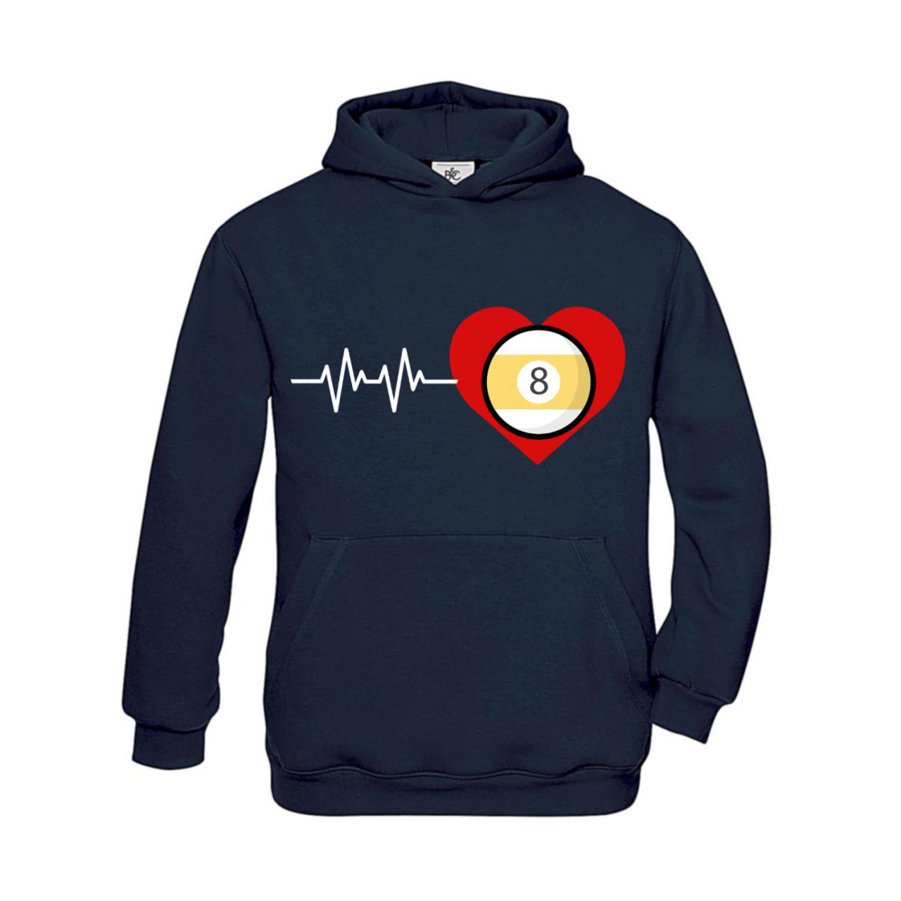Bild von Hoodie Kinder Billard Heart Beat Pool