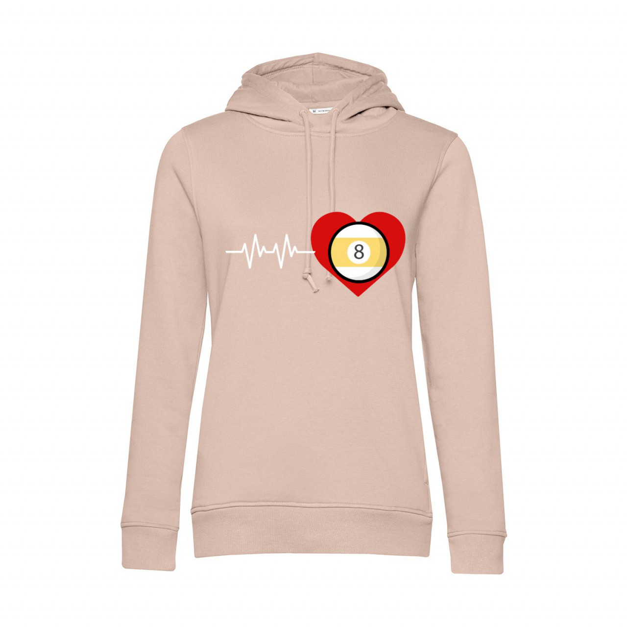 Bild von Nachhaltiger Hoodie Damen Billard Heart Beat Pool