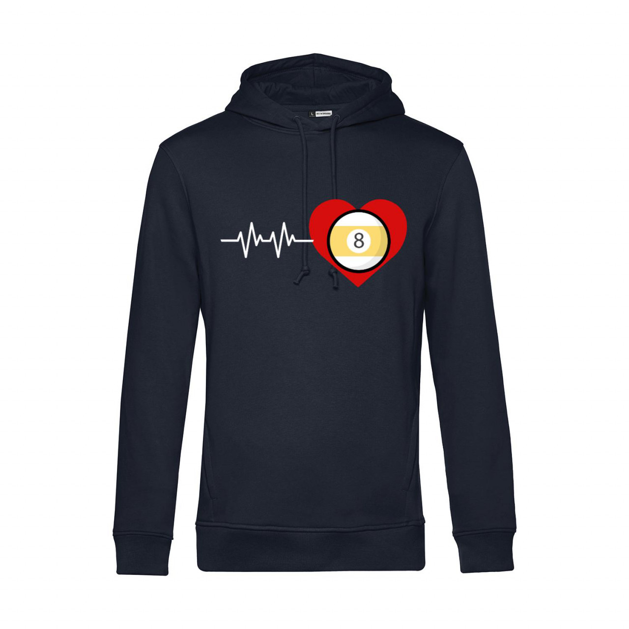 Bild von Nachhaltiger Hoodie Herren Billard Heart Beat Pool