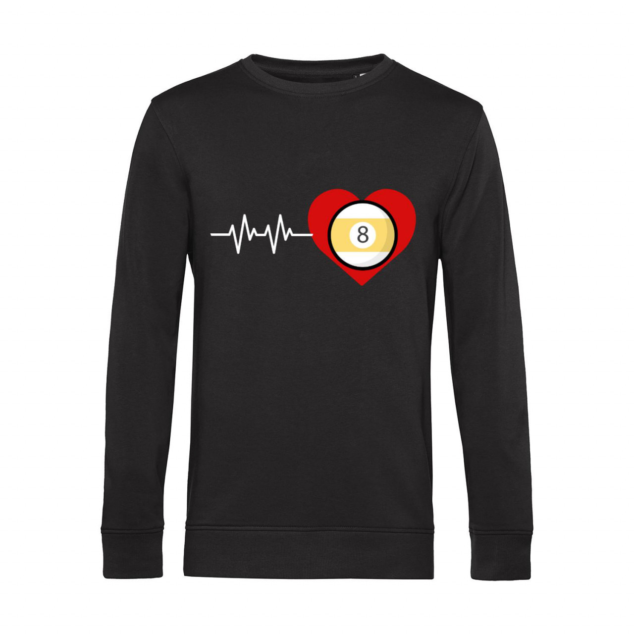 Bild von Nachhaltiges Sweatshirt Herren Billard Heart Beat Pool