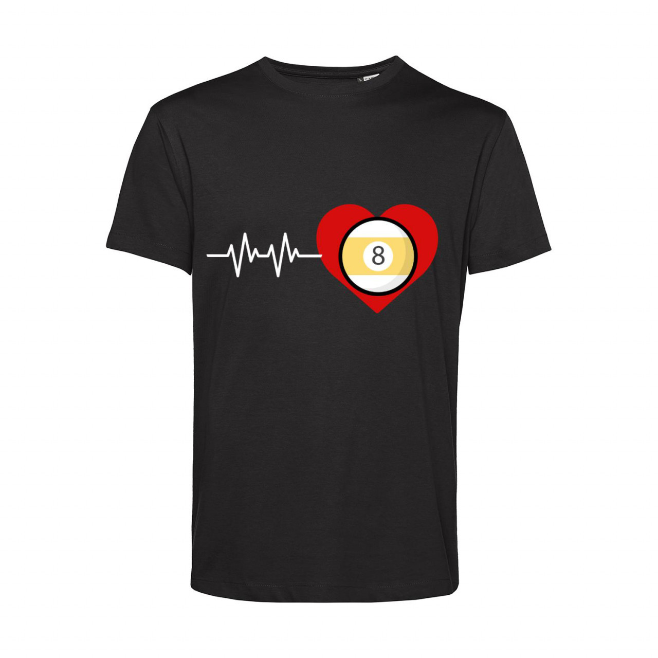 Bild von Nachhaltiges T-Shirt Herren Billard Heart Beat Pool
