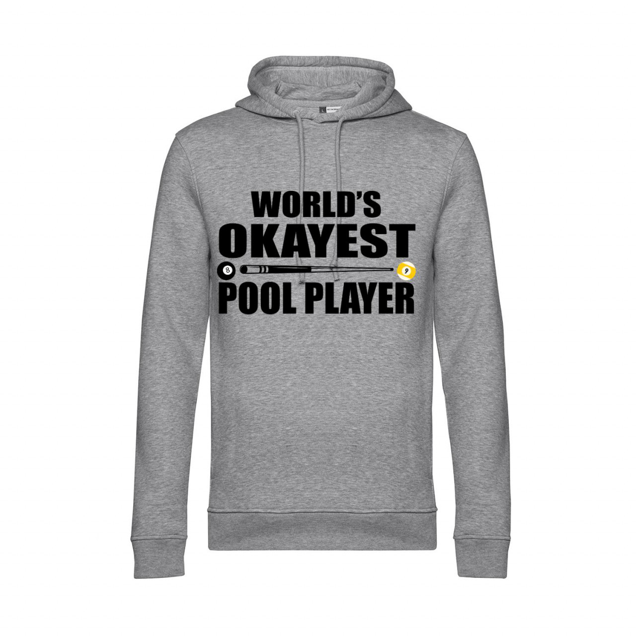 Bild von Nachhaltiger Hoodie Herren Billard World's Okayest Pool Player