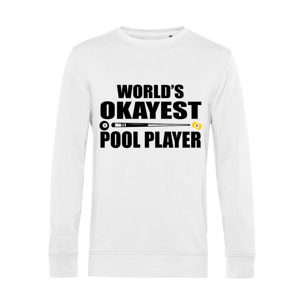 Bild von Nachhaltiges Sweatshirt Herren Billard World's Okayest Pool Player
