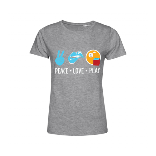 Bild von Nachhaltiges T-Shirt Damen Billard Peace Love Play