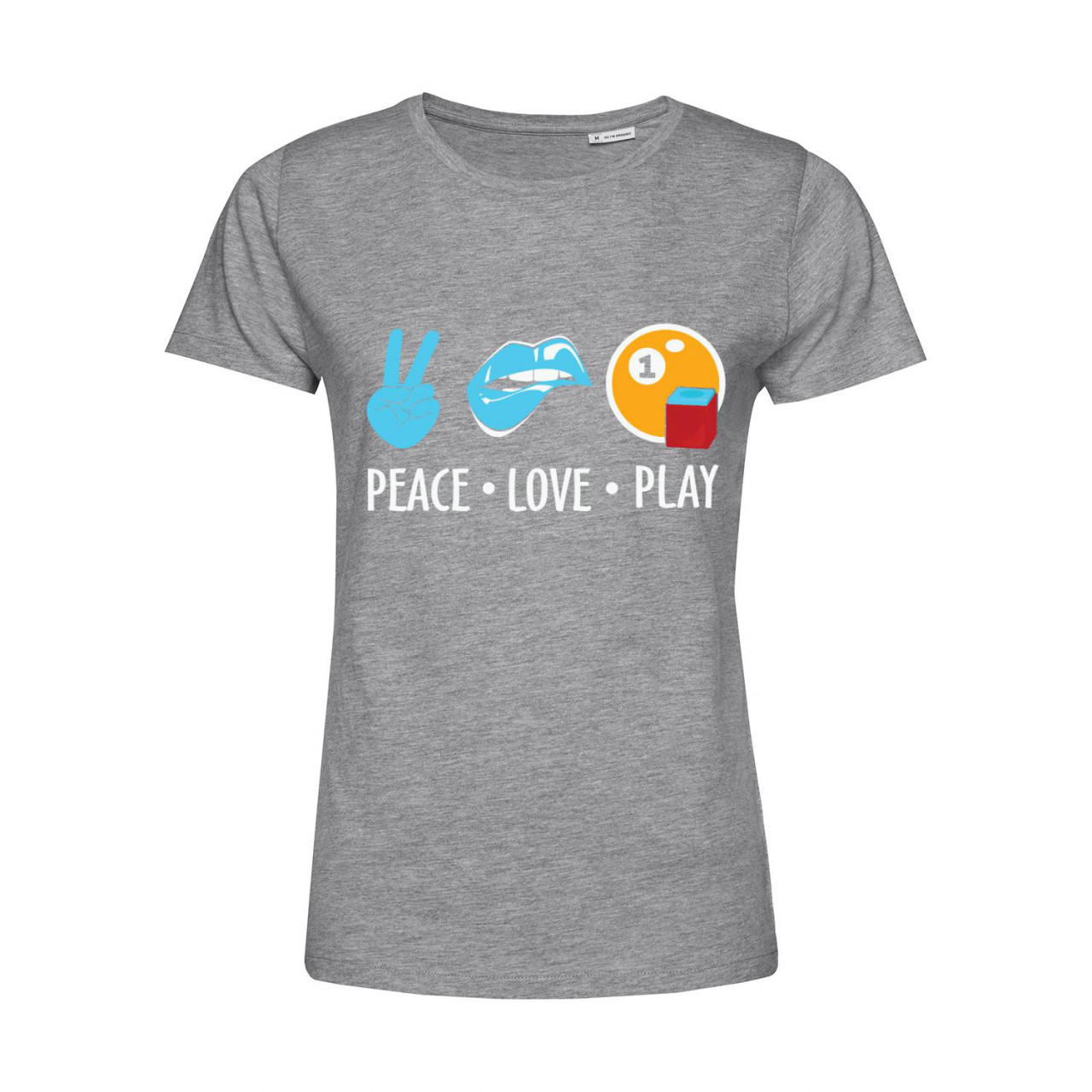 Bild von Nachhaltiges T-Shirt Damen Billard Peace Love Play