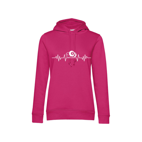 Bild von Nachhaltiger Hoodie für Damen mit Billard-Herzstromkurve
