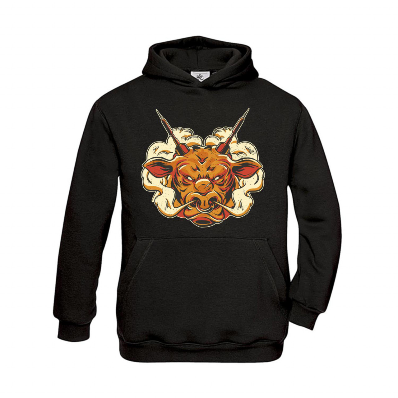 Bild von Hoodie Kinder Darts Angry Bull