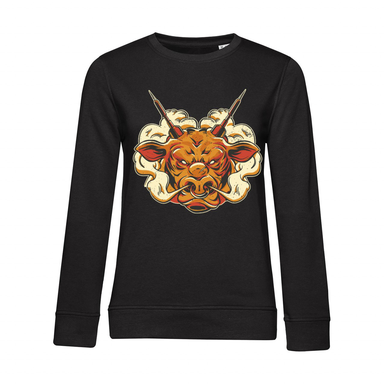 Bild von Nachhaltiges Sweatshirt Damen Darts Angry Bull