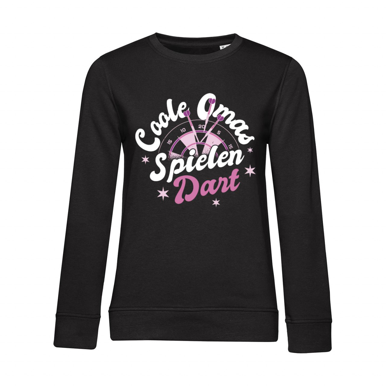 Bild von Nachhaltiges Sweatshirt Damen Darts Coole Omas spielen Dart