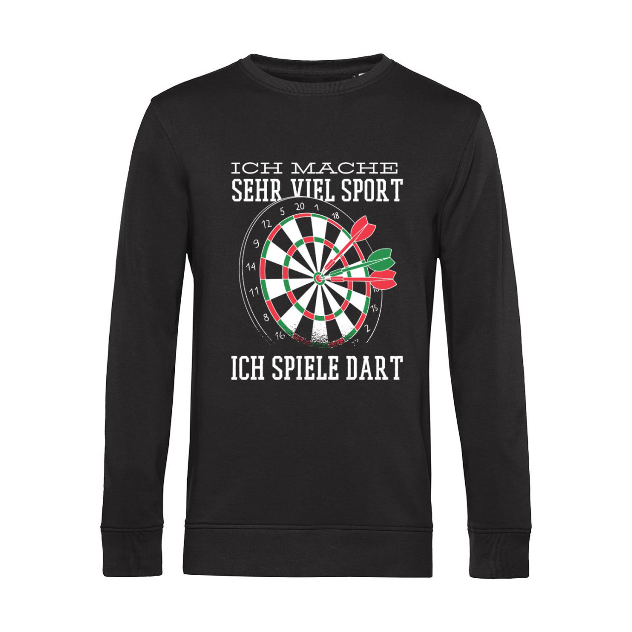 Bild von Nachhaltiges Sweatshirt Herren Darts Ich mache sehr viel Sport