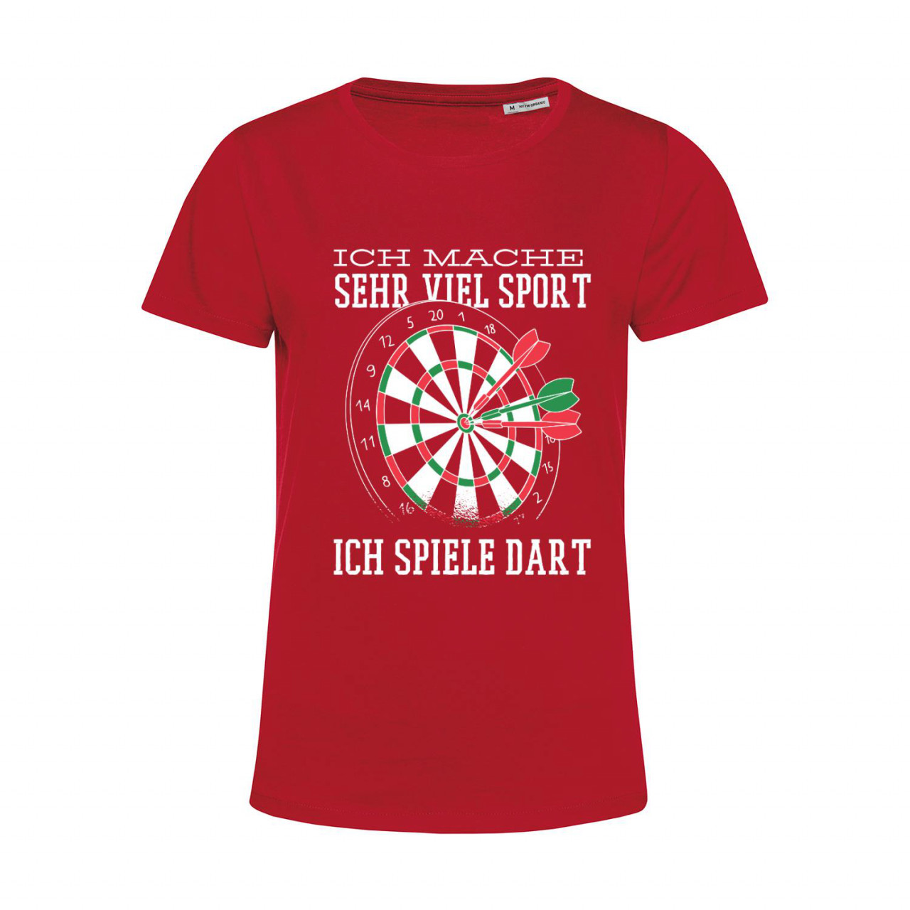 Bild von Nachhaltiges T-Shirt Damen Darts Ich mache sehr viel Sport