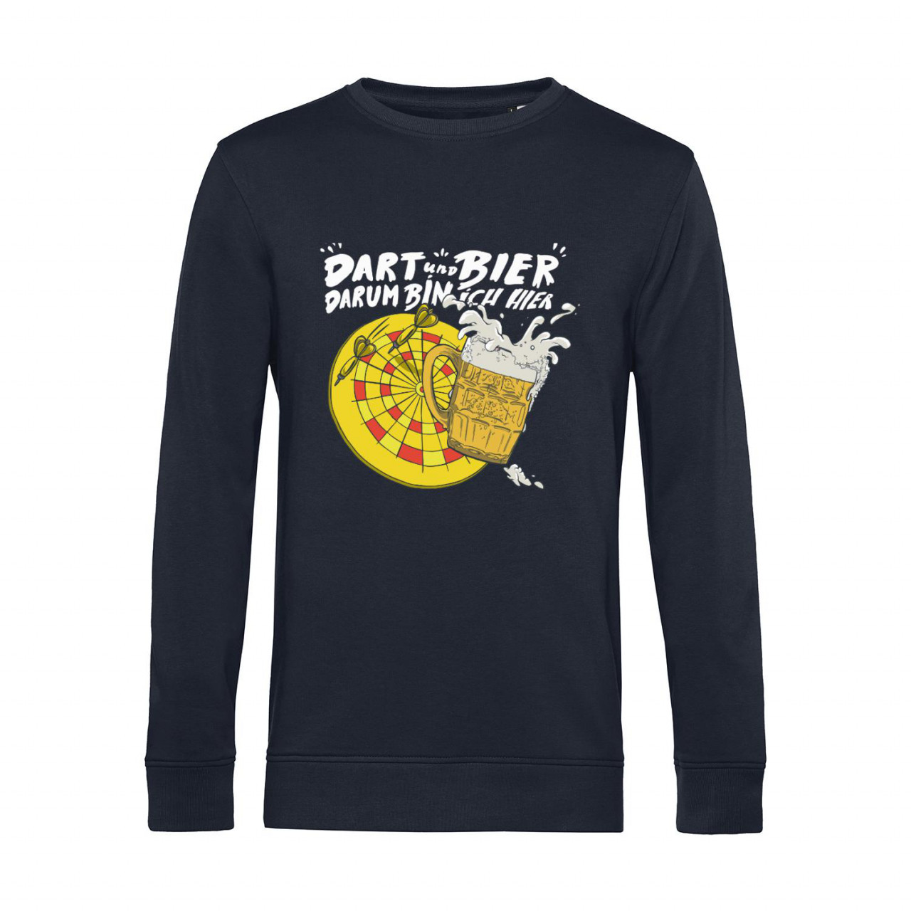 Bild von Nachhaltiges Sweatshirt Herren Darts und Bier Darum bin ich hier
