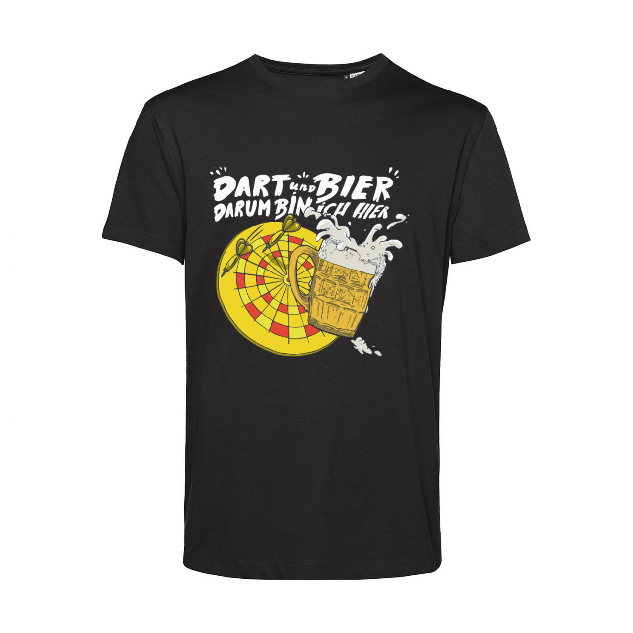 Bild von Nachhaltiges T-Shirt Herren Darts und Bier Darum bin ich hier