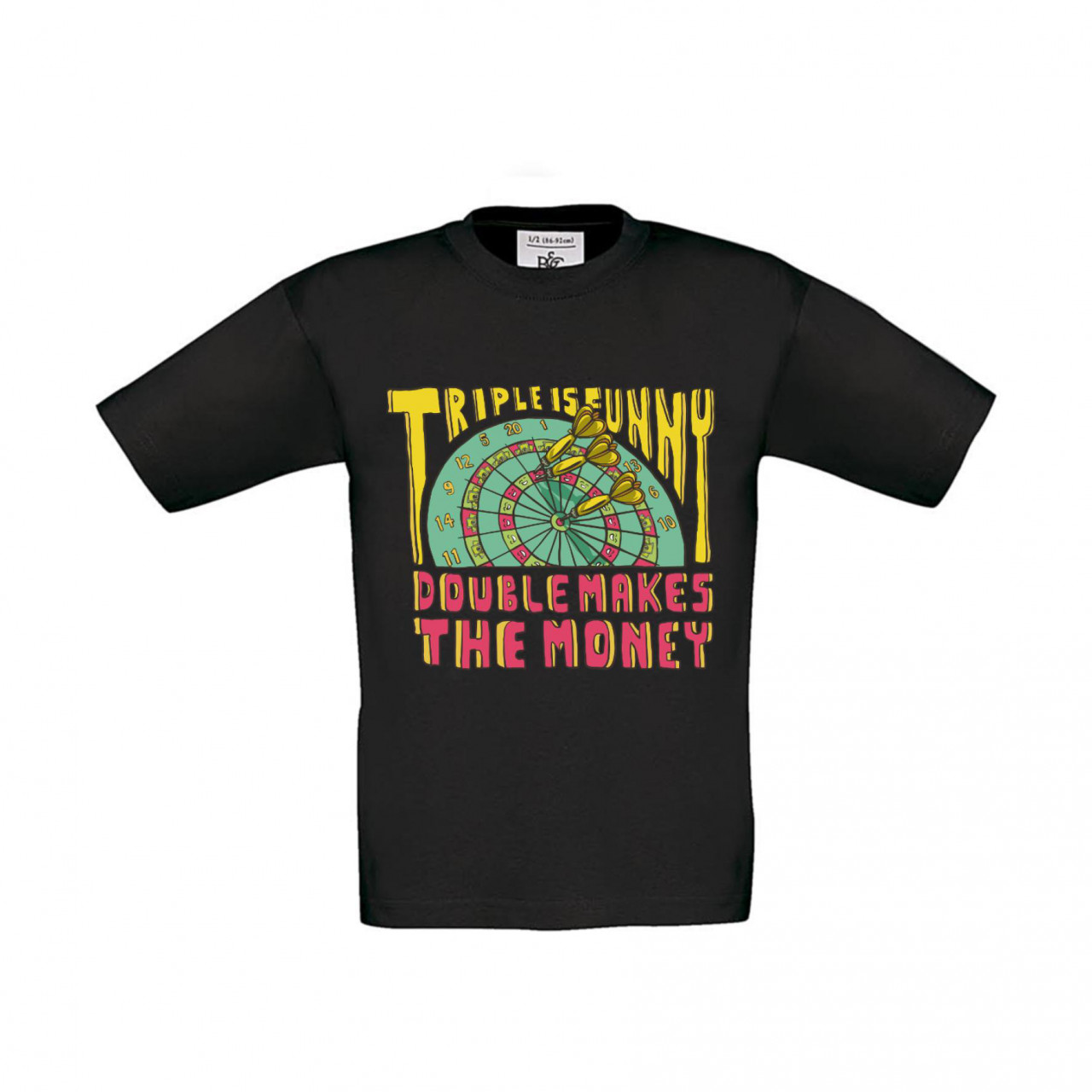Bild von T-Shirt Kinder Darts Triple is funny Double makes the money