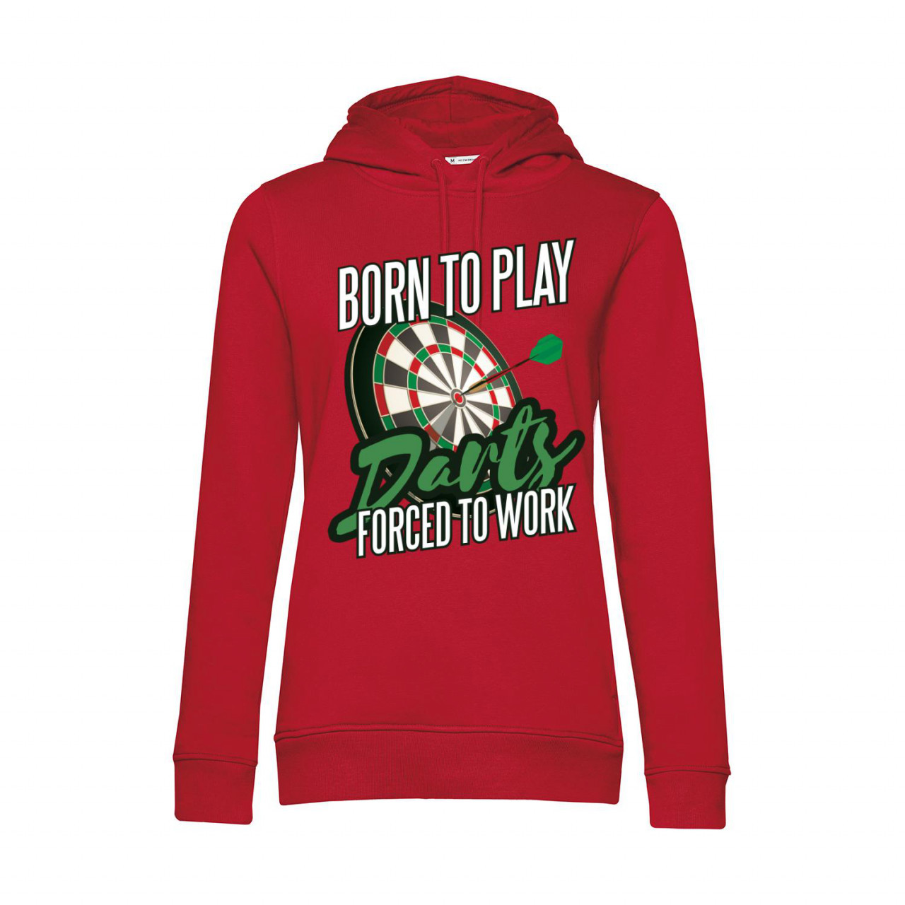 Bild von Nachhaltiger Hoodie Damen Born to Play Darts Force to Work