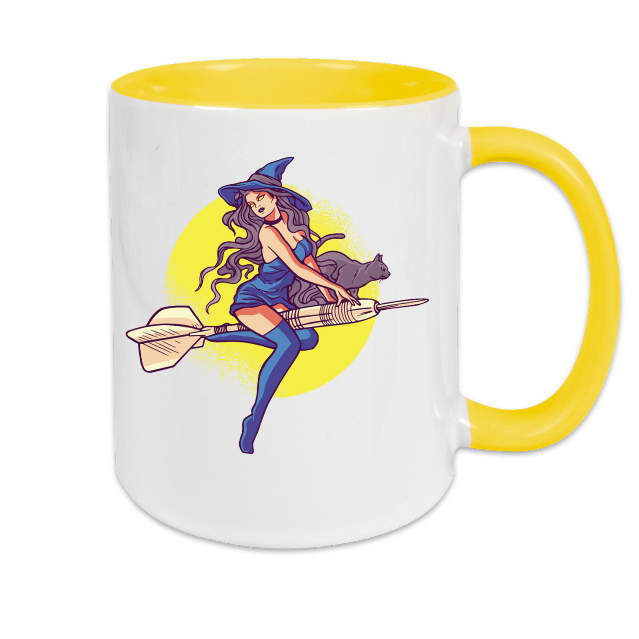 Bild von Tasse zweifarbig Darts Witch