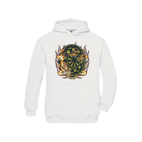 Bild von Hoodie Kinder Darts Board on Fire