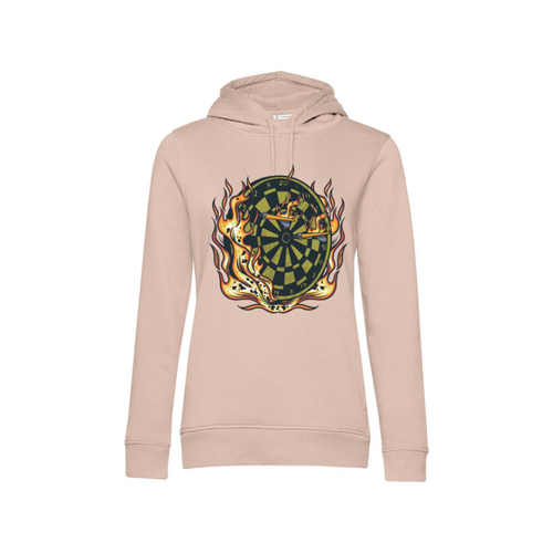 Bild von Nachhaltiger Hoodie Damen Darts Board on Fire
