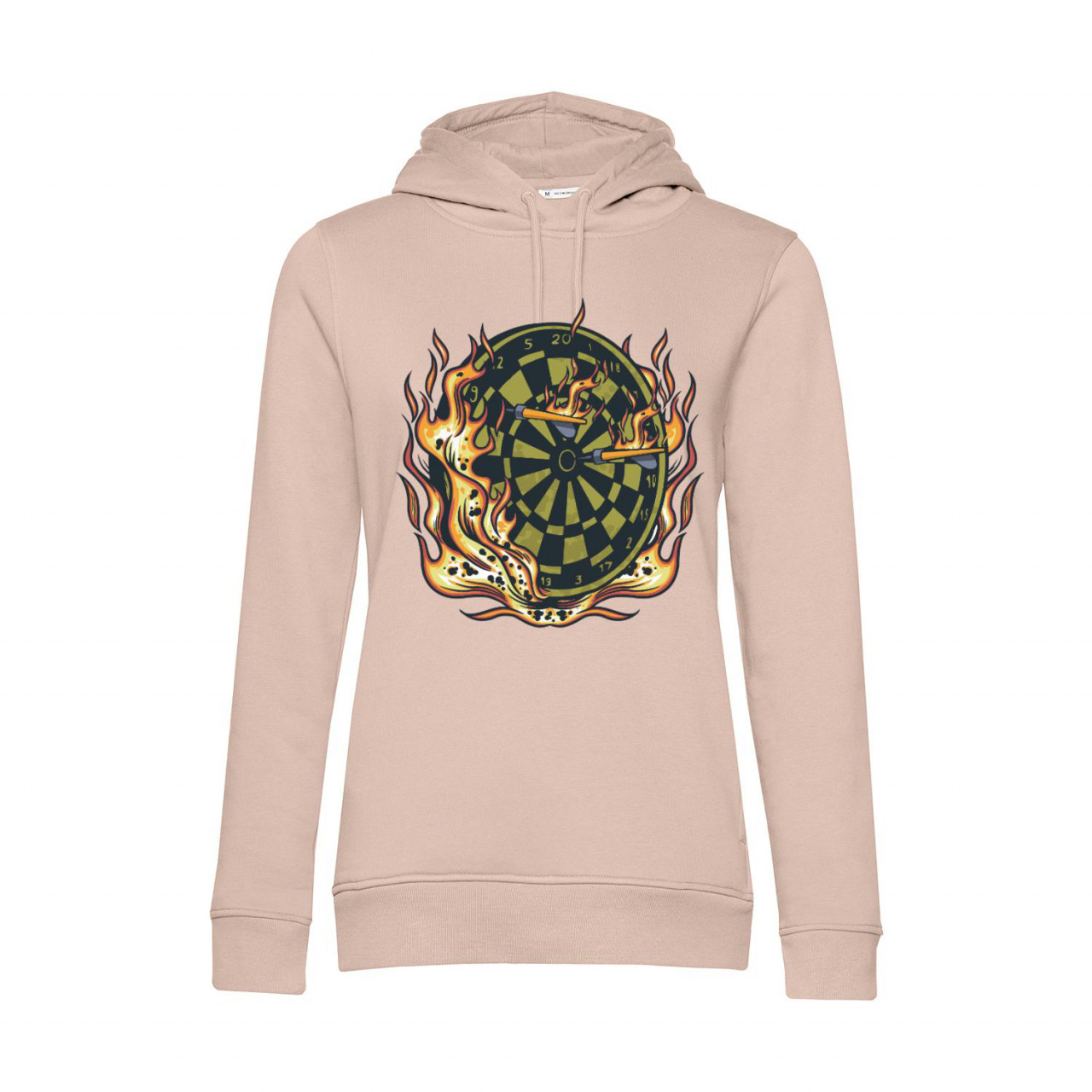 Bild von Nachhaltiger Hoodie Damen Darts Board on Fire