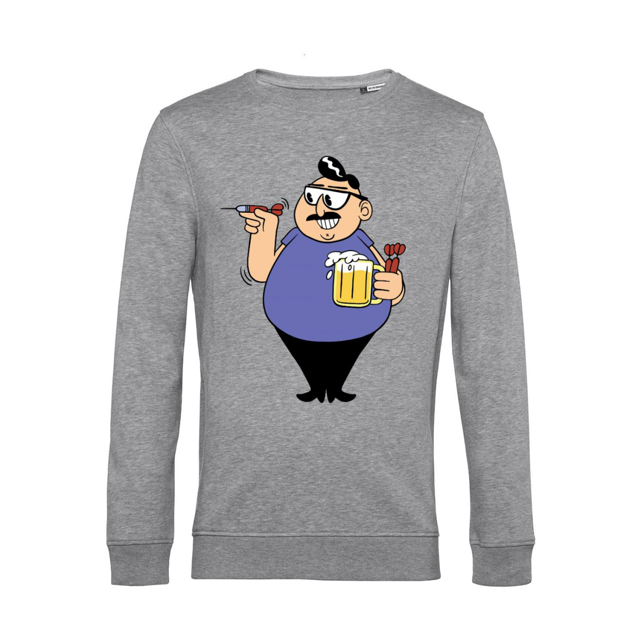 Bild von Nachhaltiges Sweatshirt Herren Darts Spieler mit Bier