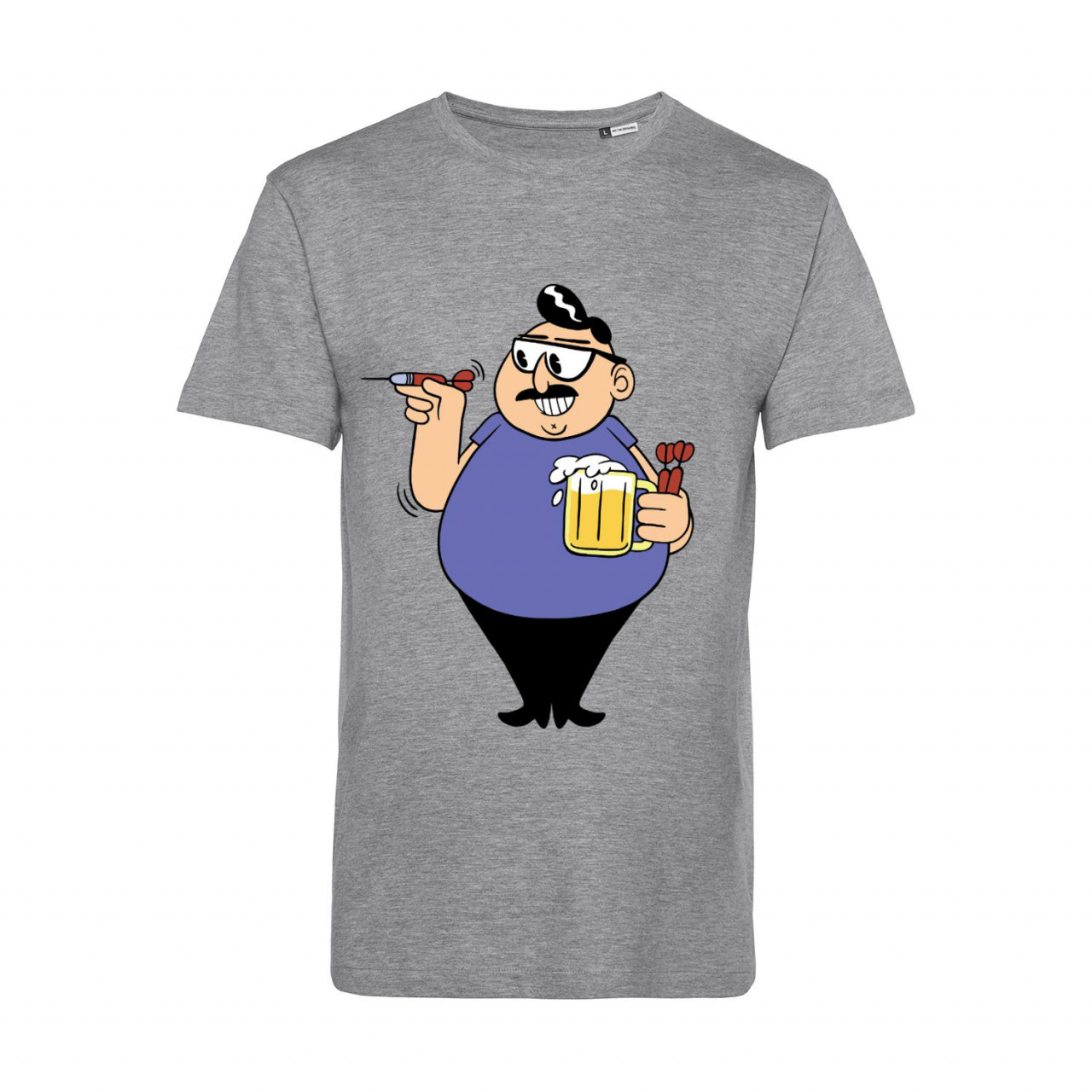 Bild von Nachhaltiges T-Shirt Herren Darts Spieler mit Bier