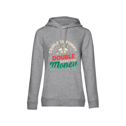 Bild von Nachhaltiger Hoodie für Damen – Darts Triple is funny Double makes the money 2