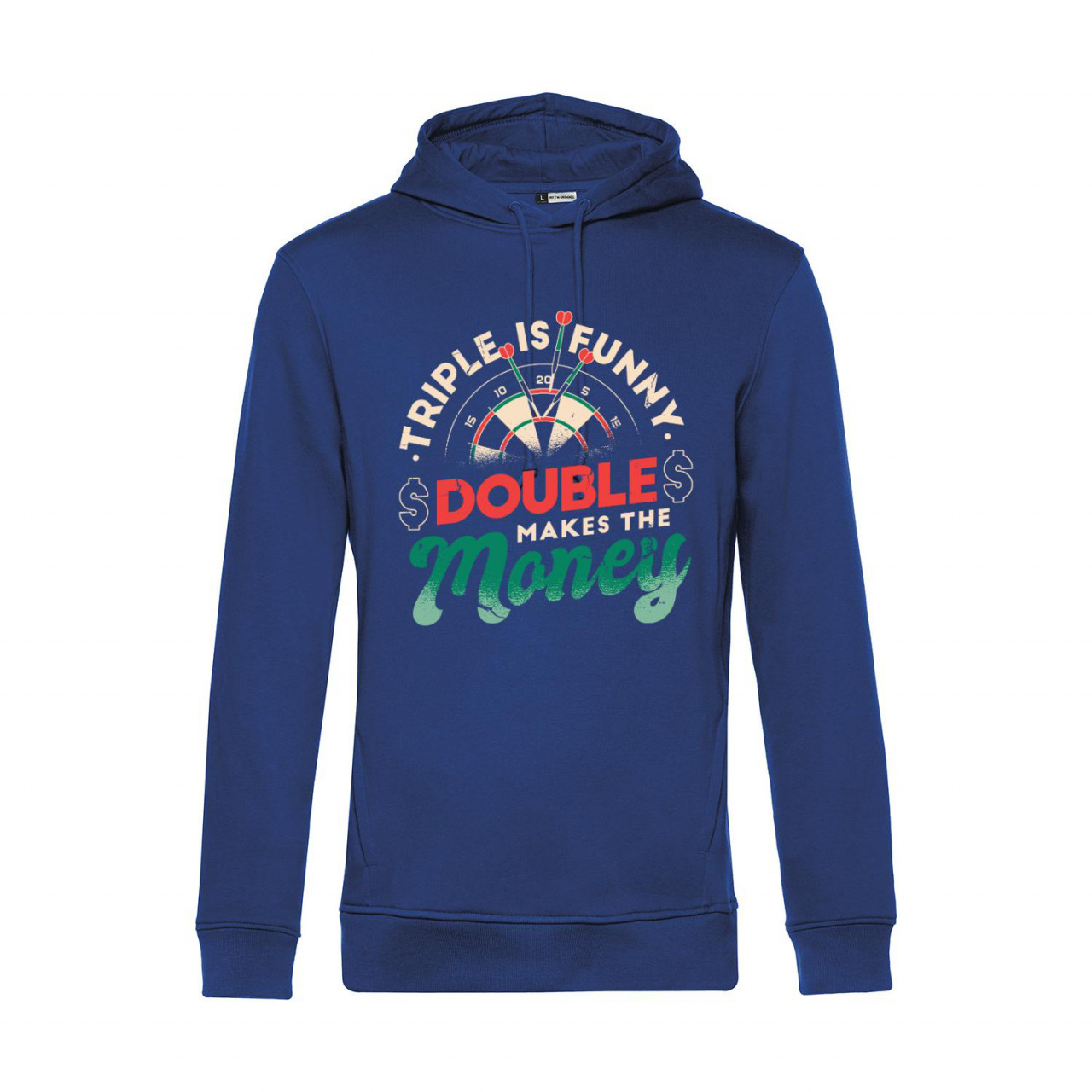 Bild von Nachhaltiger Hoodie Herren Darts Triple is funny Double makes the money 2