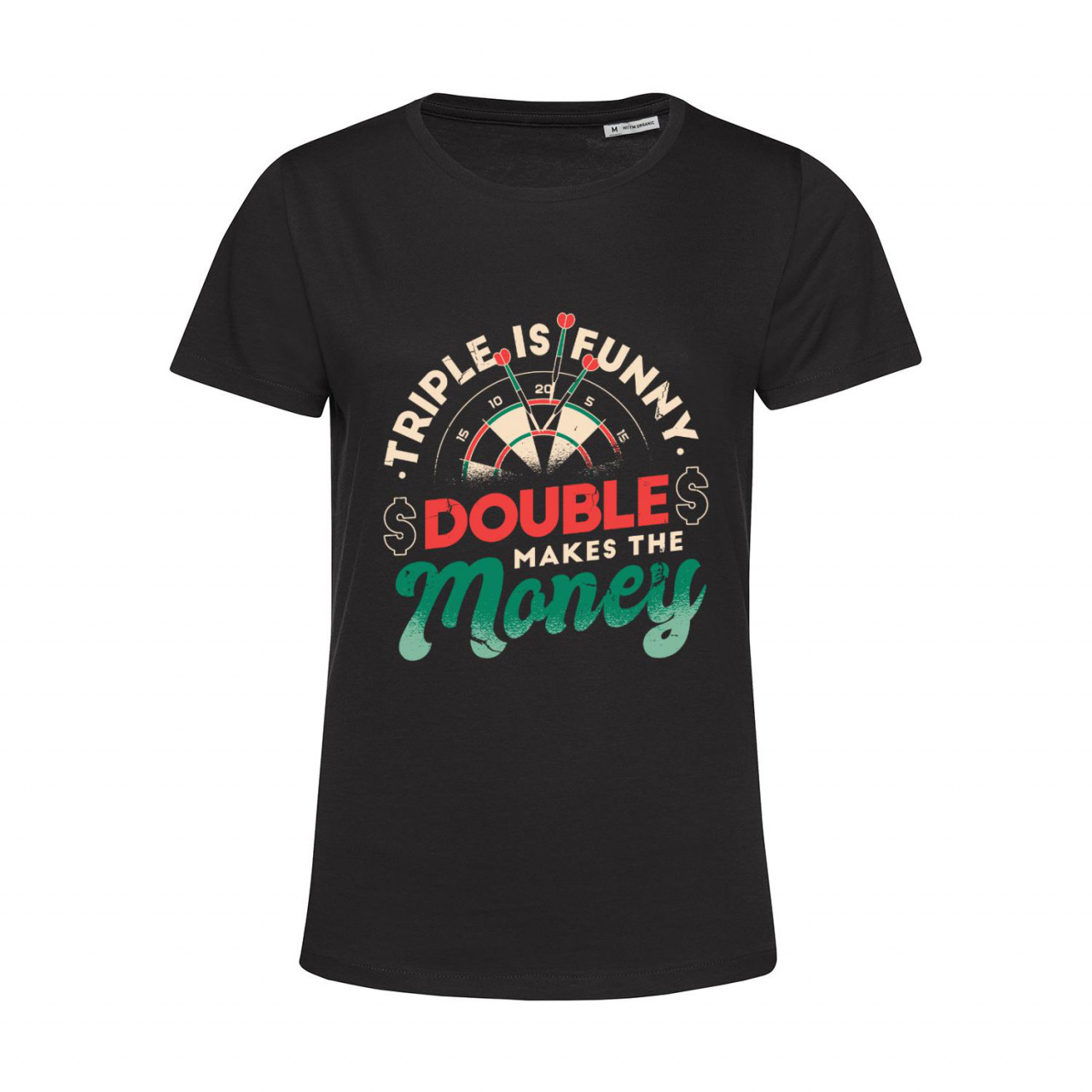 Bild von Nachhaltiges T-Shirt Damen Darts Triple is funny Double makes the money 2