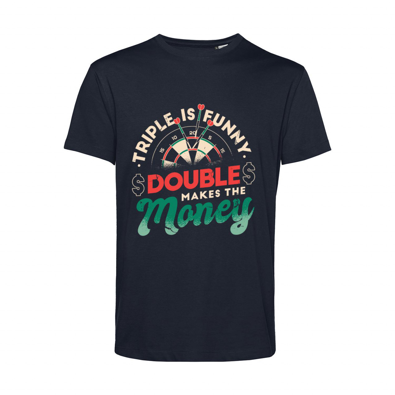 Bild von Nachhaltiges T-Shirt Herren Darts Triple is funny Double makes the money 2