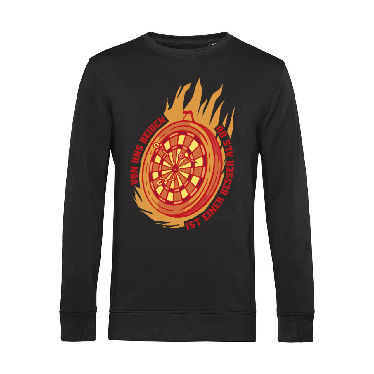 Bild von Nachhaltiges Sweatshirt Herren Darts Von uns Beiden ist einer besser als Du