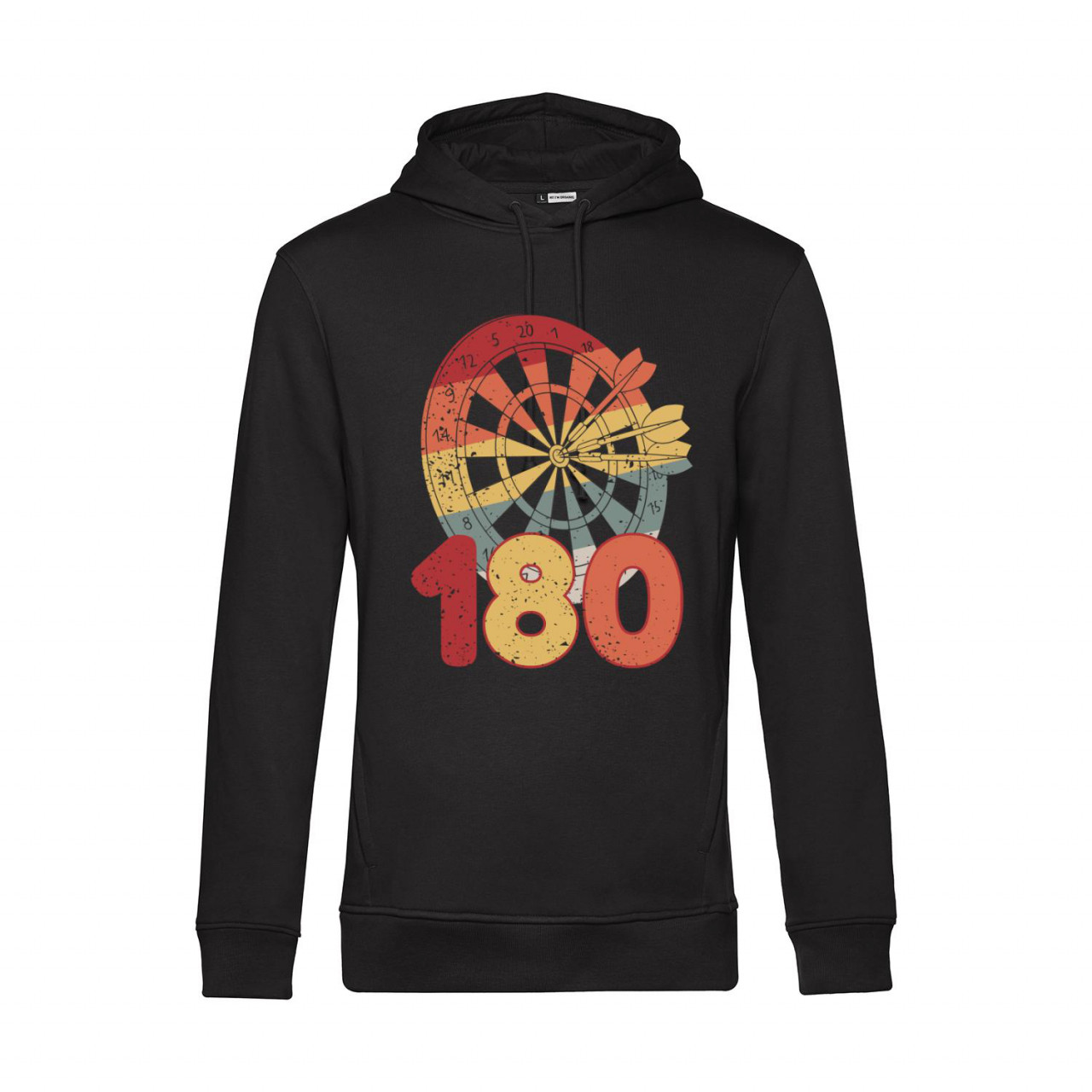 Bild von Nachhaltiger Hoodie Herren Darts Retro 180