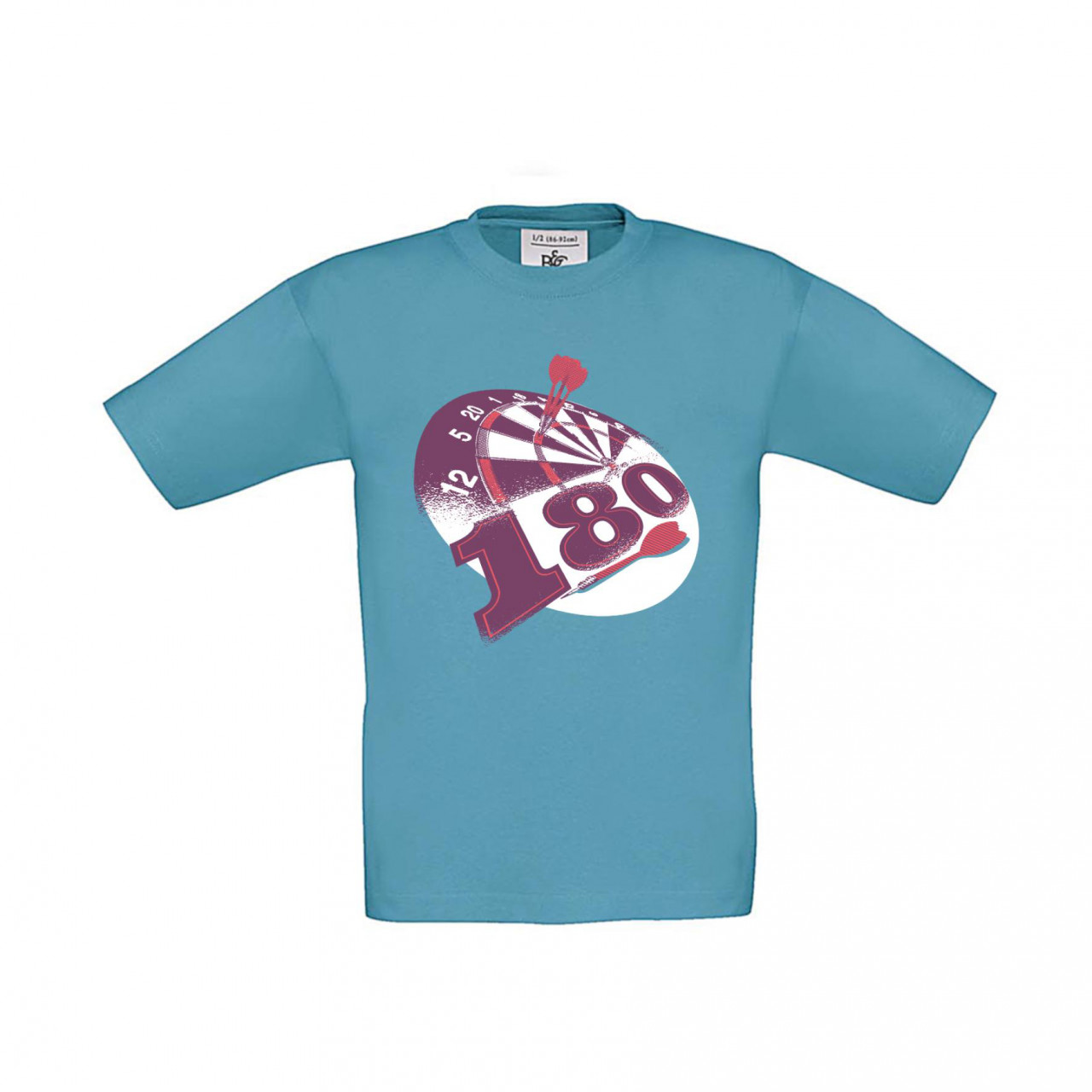 Bild von T-Shirt Kinder Darts Retro 180 violett