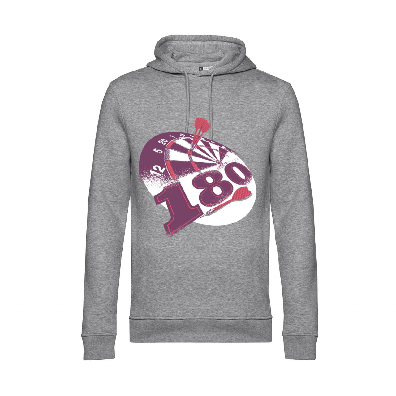 Bild von Nachhaltiger Hoodie Herren Darts Retro 180 violett