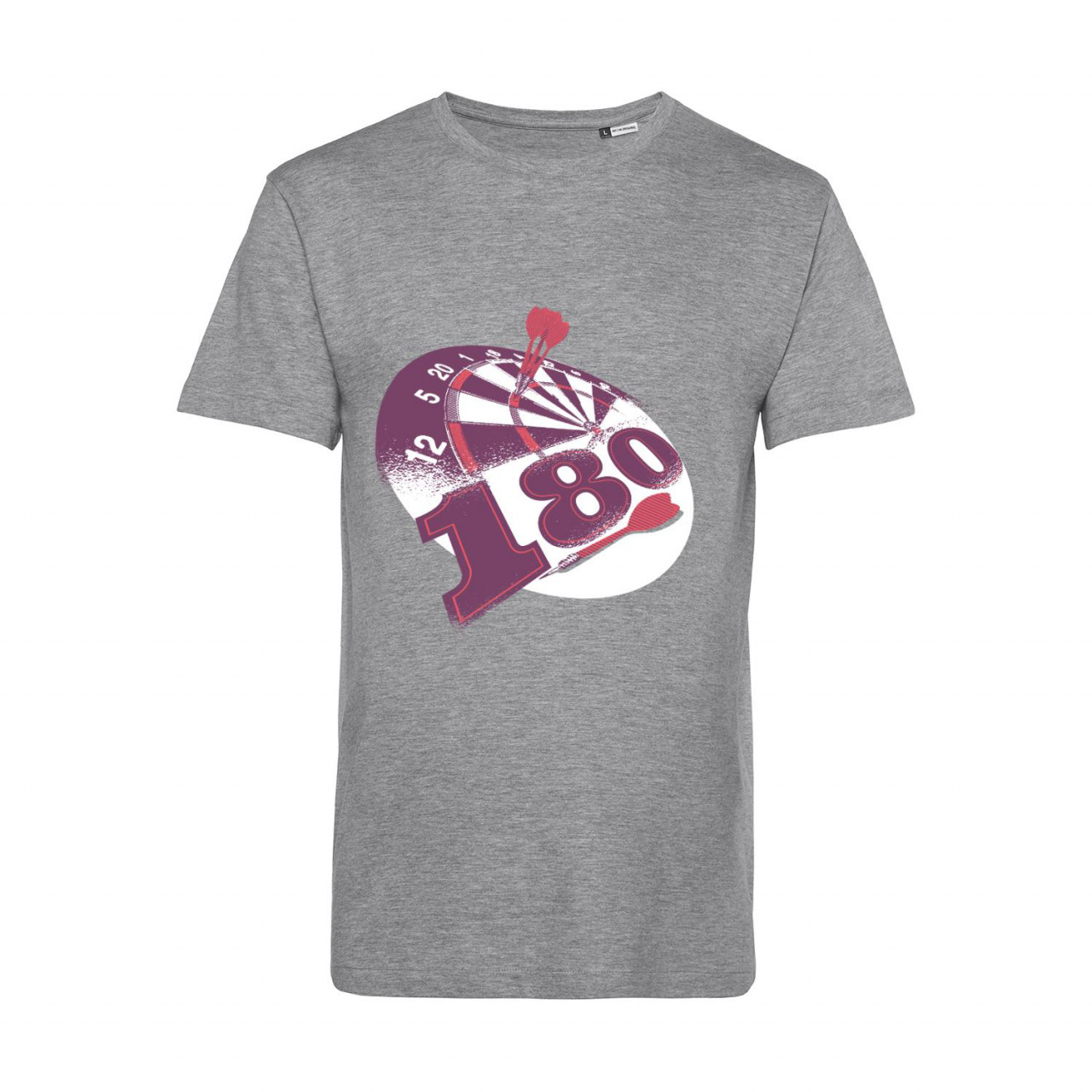 Bild von Nachhaltiges T-Shirt Herren Darts Retro 180 violett
