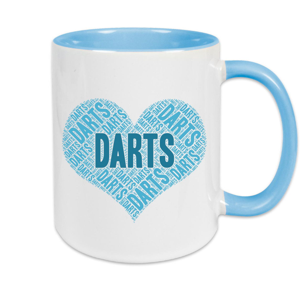 Bild von Tasse zweifarbig Darts Heart