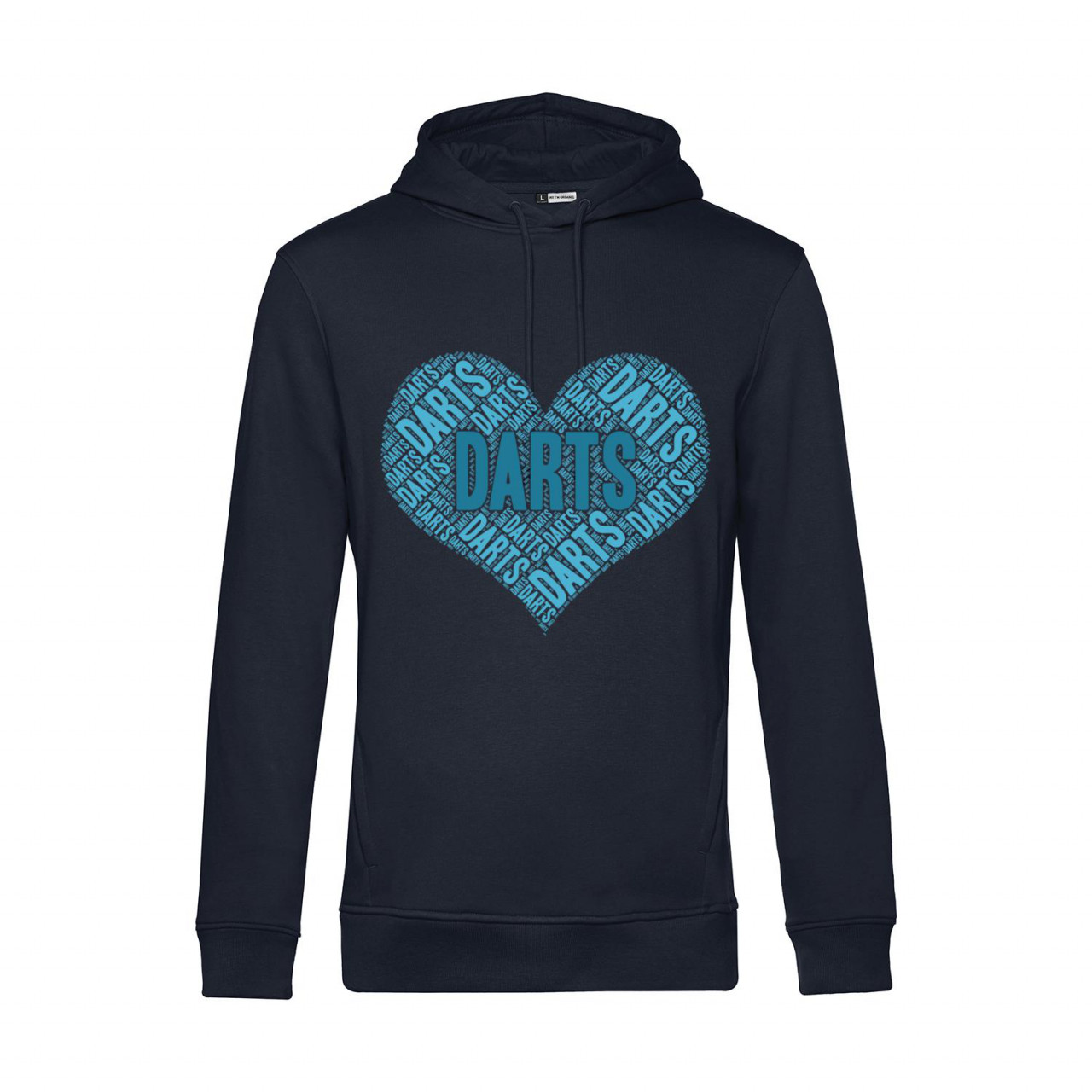 Bild von Nachhaltiger Hoodie Herren Darts Heart