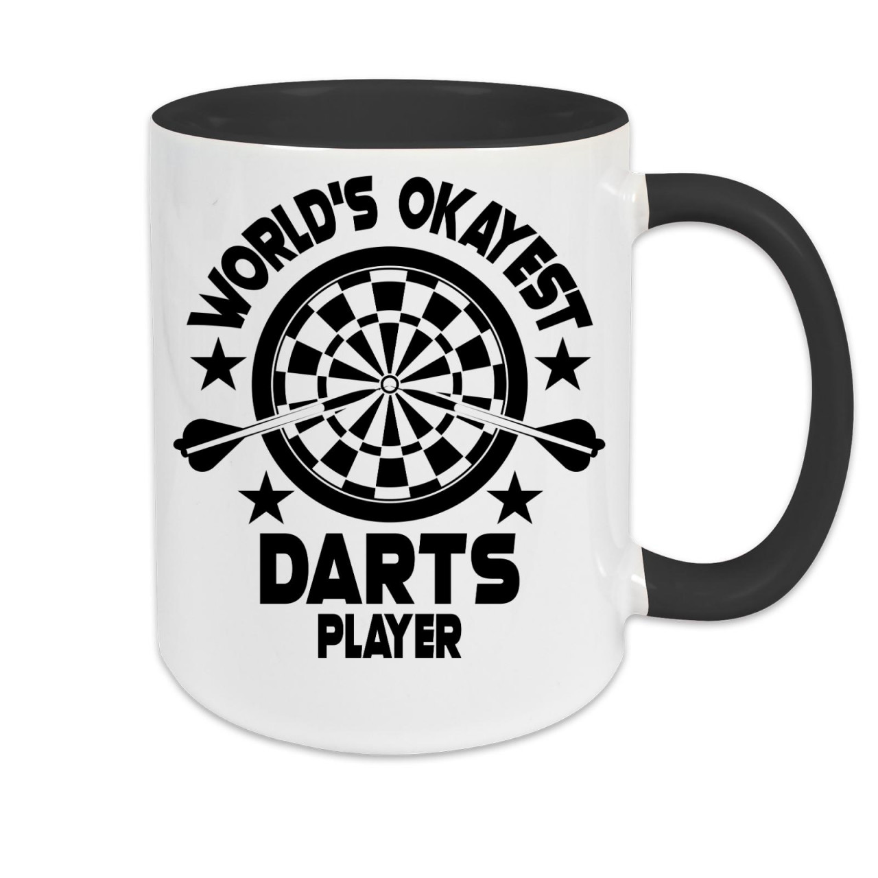 Bild von Tasse zweifarbig World's Okayest Darts Player