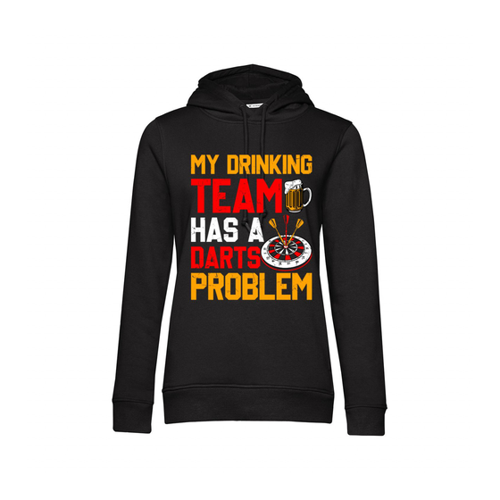 Bild von Nachhaltiger Hoodie Damen – My Drinking Team has a Darts Problem