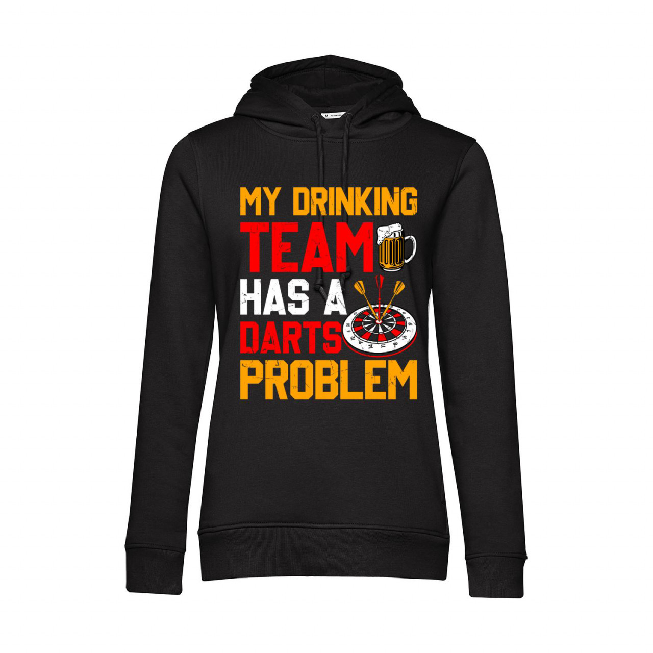 Bild von Nachhaltiger Hoodie Damen My Drinking Team has a Darts Problem