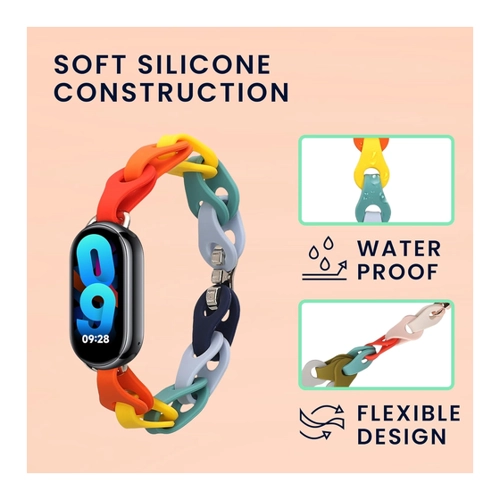 Bild von kwmobile Ersatzarmband für Xiaomi Mi Band 8 / Mi Band 9 – Flexibles Silikonband für Fitnessliebhaber