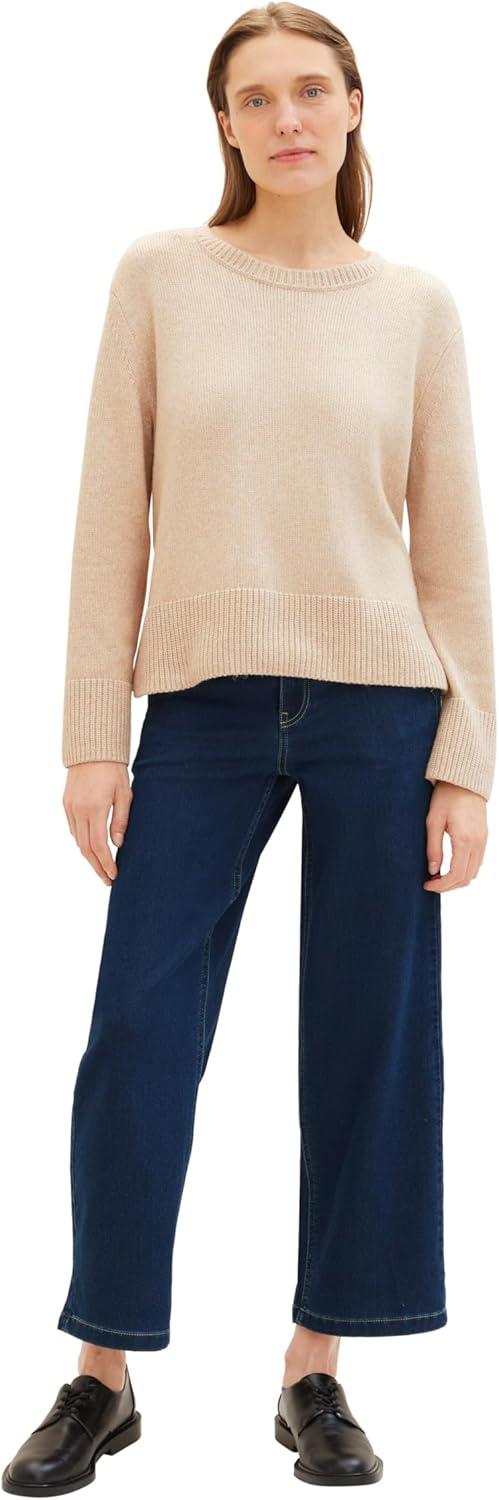 Bild von TOM TAILOR Damen Culotte Jeans mit weitem Bein, 10153 - Dark Stone Bright Blue Denim, 27/28